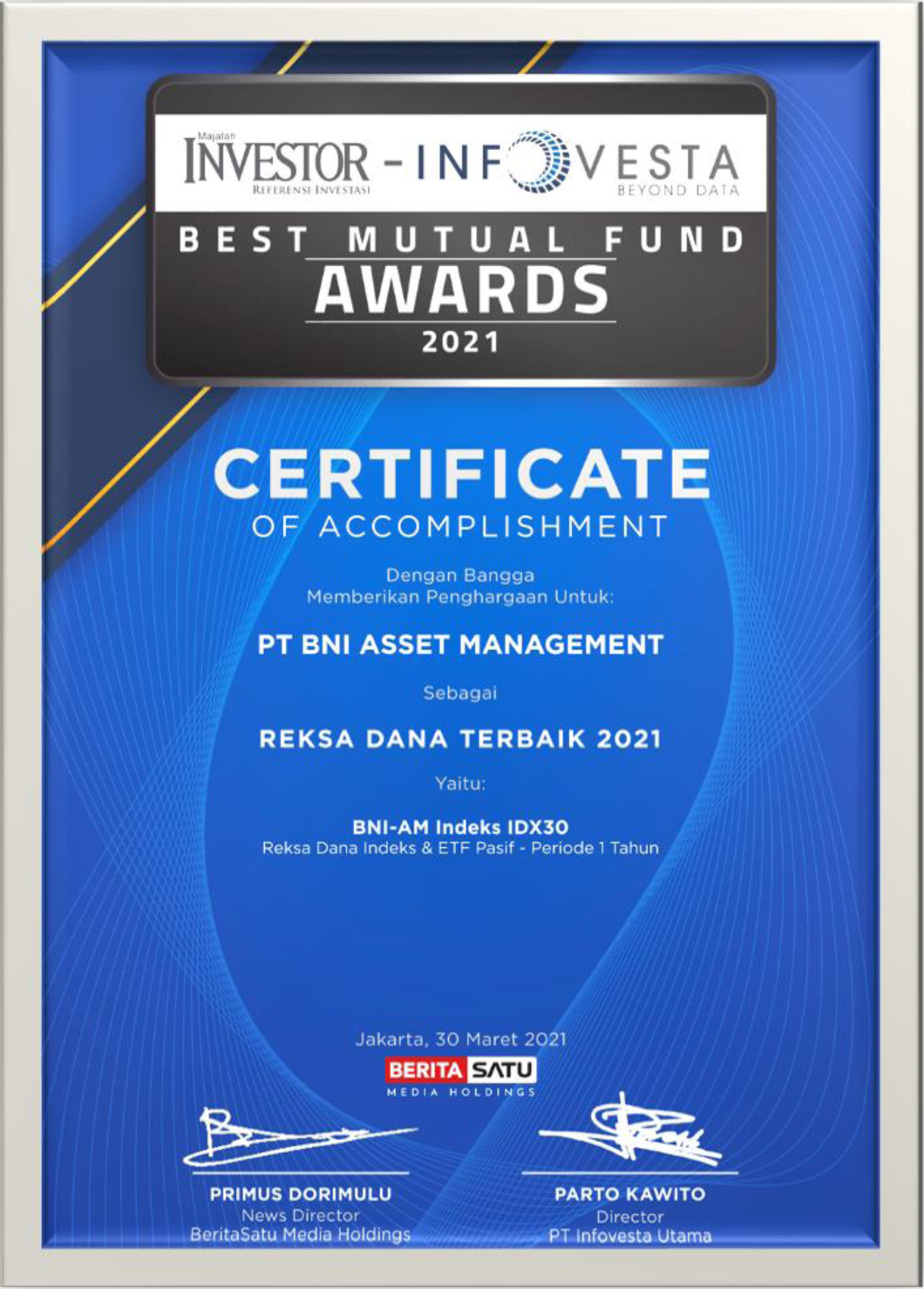 INVESTOR - INFOVESTA Best Mutual Fund 2021